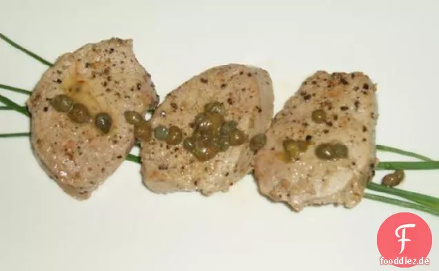 Schweinemedaillons mit Zitrone und Kapern