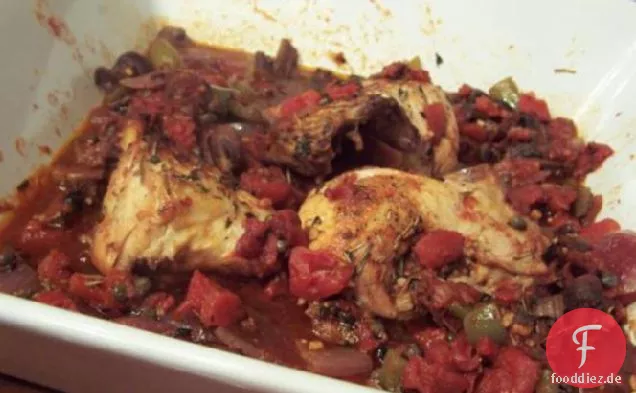 Gebratenes Huhn Cacciatore