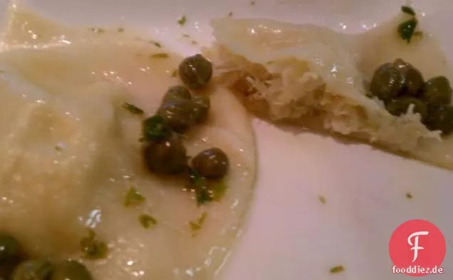 Krabben-Ravioli-Füllung mit Zitronen-Kapern-Butter