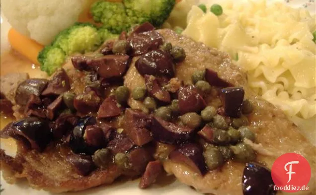 Schweinemedaillons mit Oliven-Kapern-Sauce