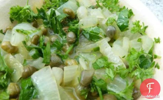 Weißwein-Schalotten-Sauce Mit Zitrone und Kapern