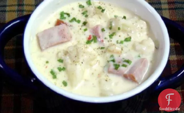 Blumenkohl-Schinken-Chowder