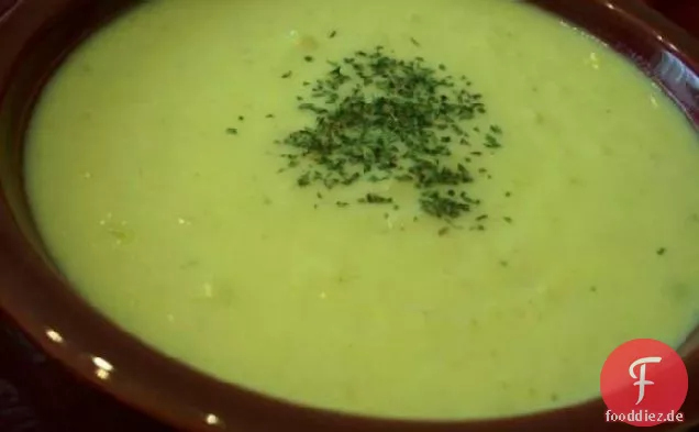 Sahne Frische Blumenkohlsuppe