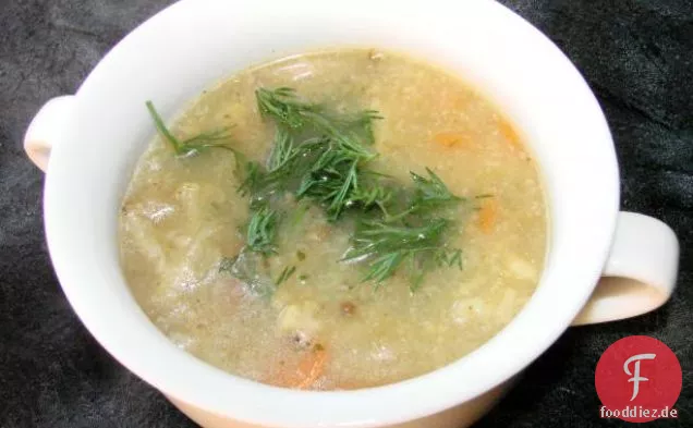 Geröstete Blumenkohl-Dill-Suppe
