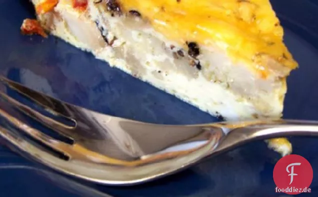 Blumenkohl und sonnengetrocknete Tomatenkuchen / Quiche