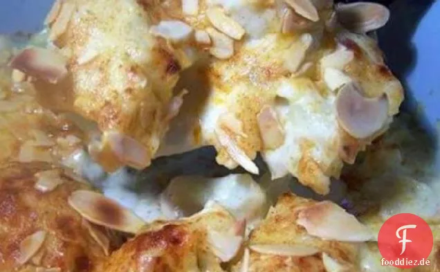 Blumenkohlgratin mit Manchego und Mandelsauce