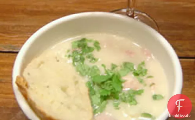 Südwestliche Blumenkohl- und Schinkensuppe