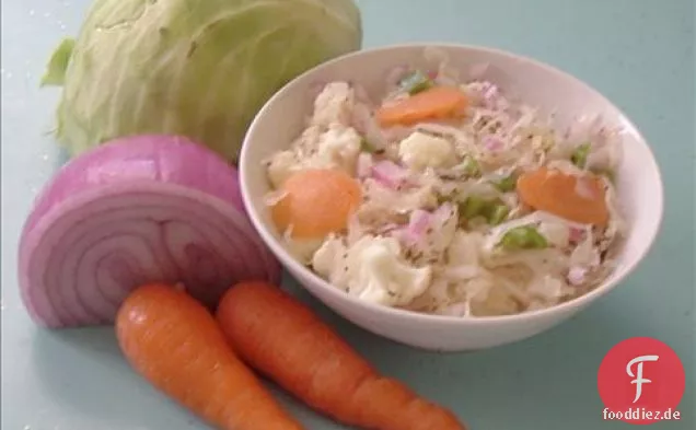 Frische Karotten-Blumenkohl-Torte