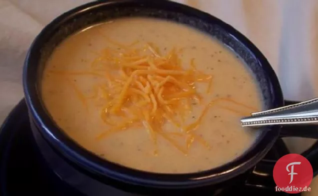 Creme von Blumenkohl Käsesuppe