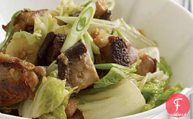 Miso-Ingwer-Huhn und Kohl