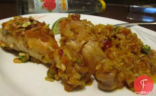 Huhn mit Safran Jeweled Reis