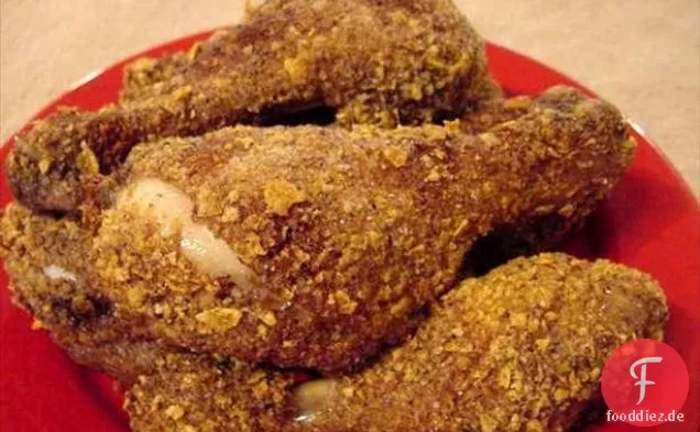 Pekannuss-verkrustete Hähnchenkeulen