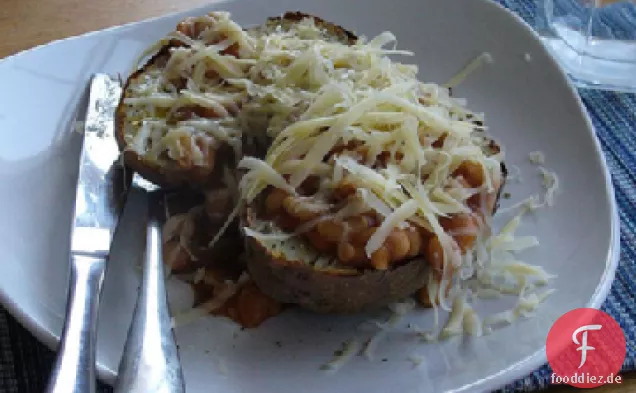 Ofenkartoffeln und Saubohnen mit Pancetta