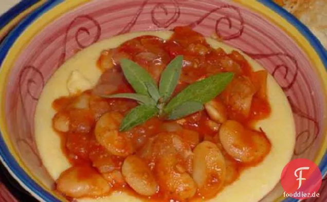 Polenta Finger Mit Bohnen und Tomaten