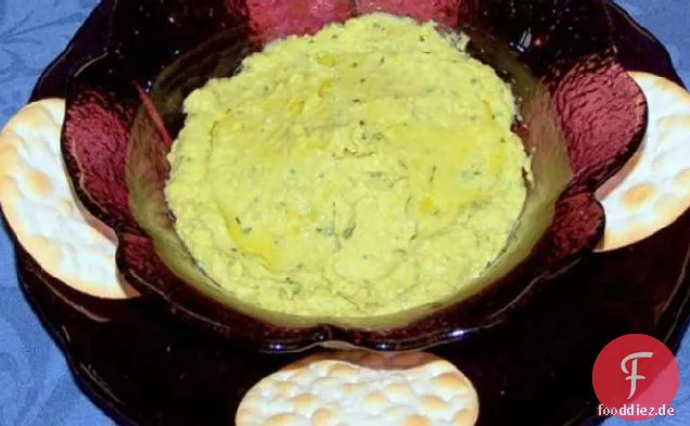 Geprägtes Brot / Fava-Bohnenpüree