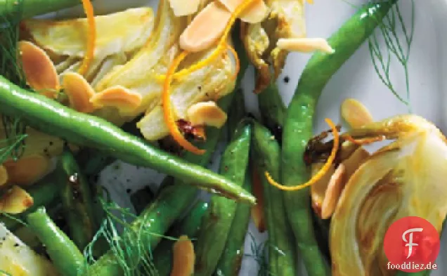 Fenchel und Grüne Bohnen mit Orange und Mandeln