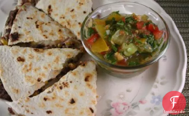 Schnelle und Gesunde Schwarze Bohnen-Quesadillas