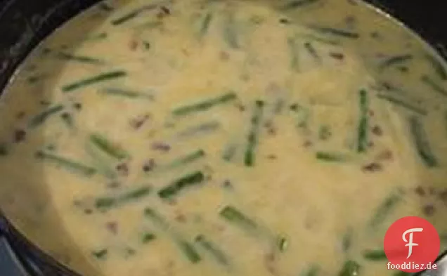Cremige grüne Bohnen-Kartoffelsuppe