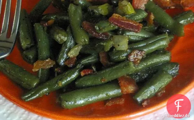 Knoblauch, Zwiebel, Grüne Bohnen,