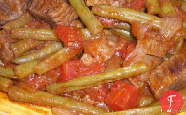 Arabische grüne Bohnen mit Rindfleisch