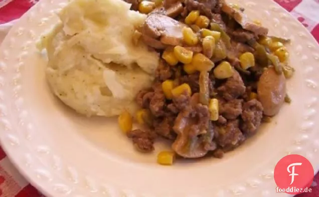 Hobo Abendessen mit Soße