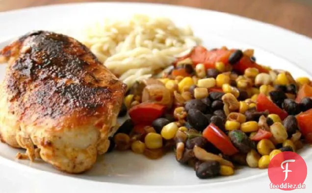 Huhn Mit Balsamico-Succotash