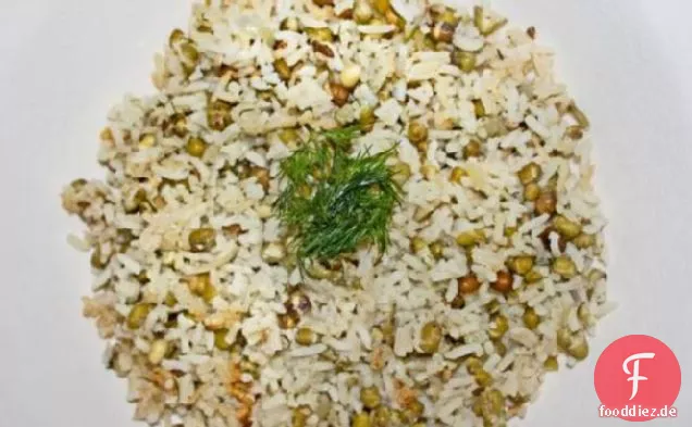 Irakische Mungobohnen und Reis - Mash M'tubuq