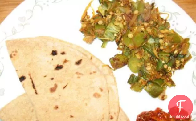 Bhindi Bhaji (Gebratene gefüllte Okra)