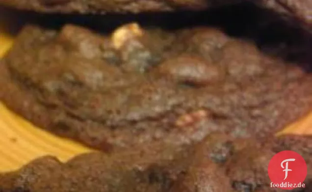 Doppel Schokolade Chip Erdnuss Butter Cookies