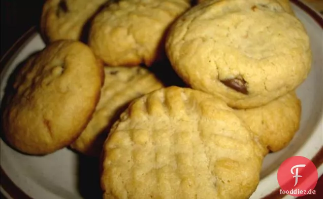 Schokolade Chip Erdnuss Butter Cookies