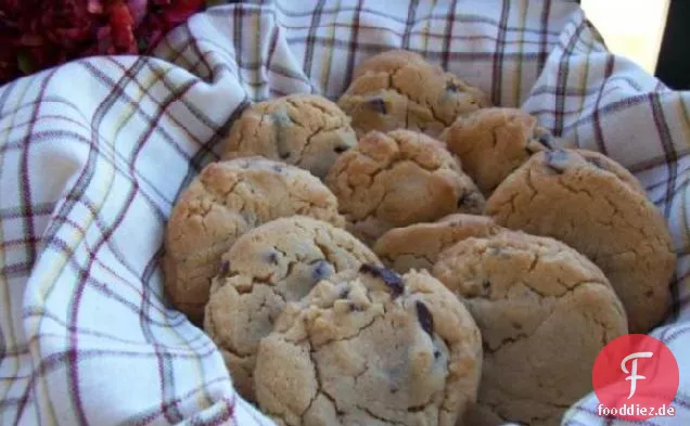 Schokolade Chip Erdnuss Butter Cookies