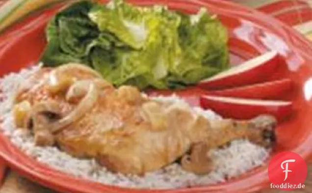 Kreuzkümmel Huhn mit Äpfeln
