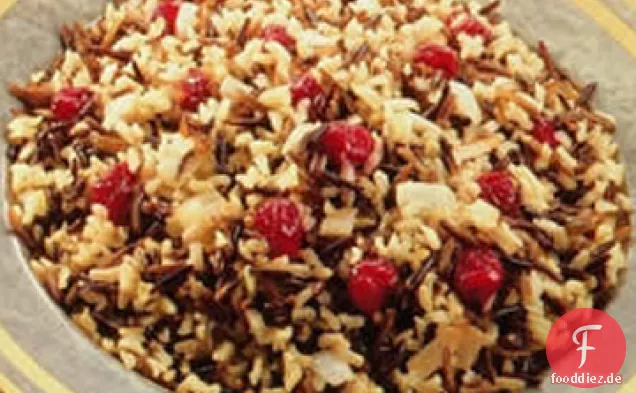 Wildreis mit Preiselbeeren und karamellisierten Zwiebeln