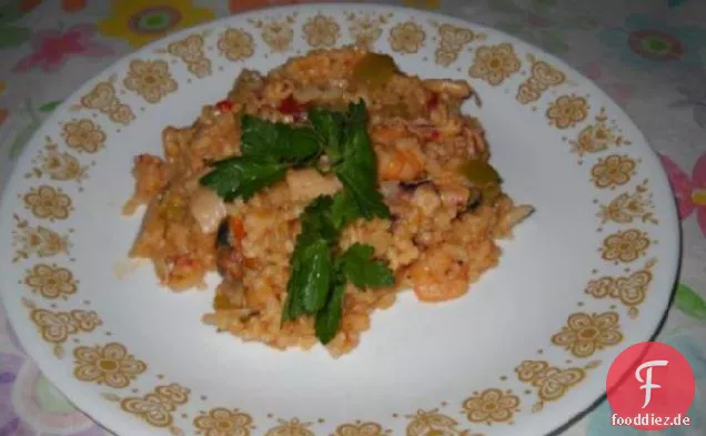 Portugiesisch Arroz Con Mariscos-Meeresfrüchte und Reis
