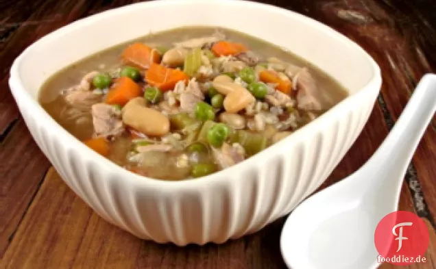 Wildreis und Truthahnsuppe