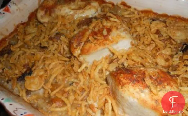 Huhn und Reis backen