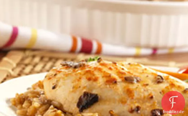 Asiatisches Huhn und Reis backen