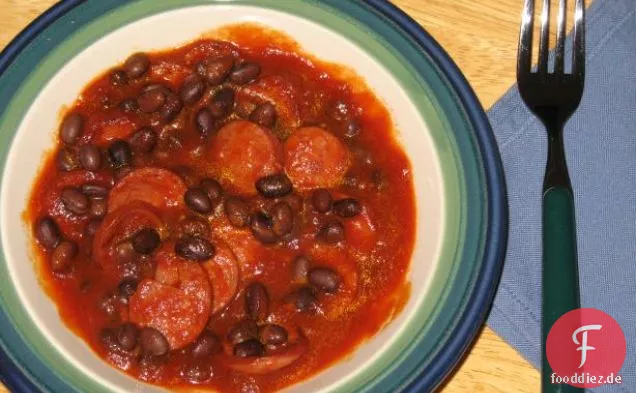 Brauner Reis mit Äpfeln und Preiselbeeren