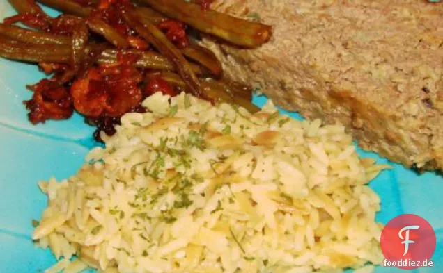 Kritharaki Me Rize (Griechischer Orzo und Reispilaw)