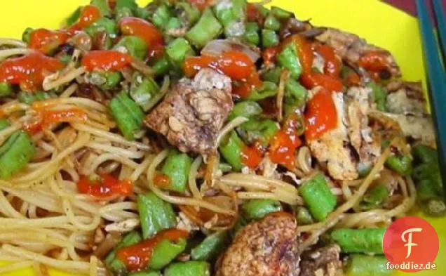 Oriental Angel Hair Pasta (stir-fry)