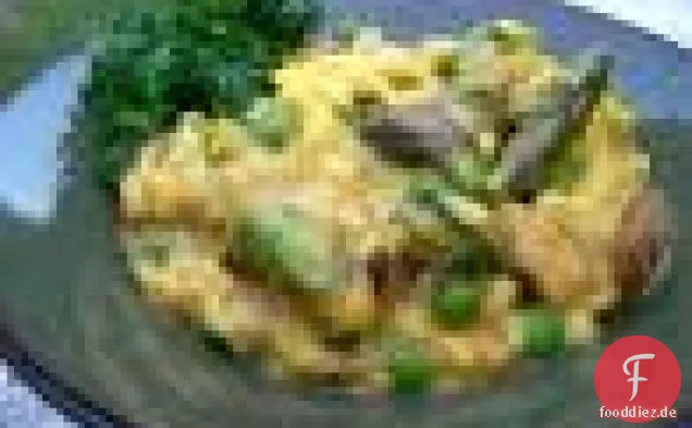 Spargel und Brie offenes Gebäck