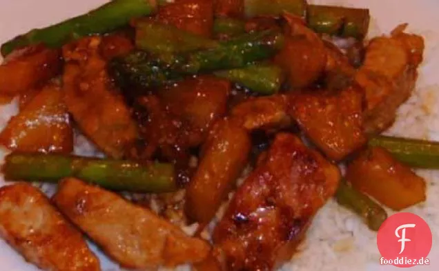 Süßes Schweinefleisch Stir Fry