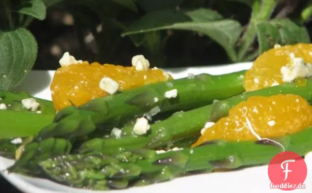 Zitrone und Thymian gegrillter Spargel