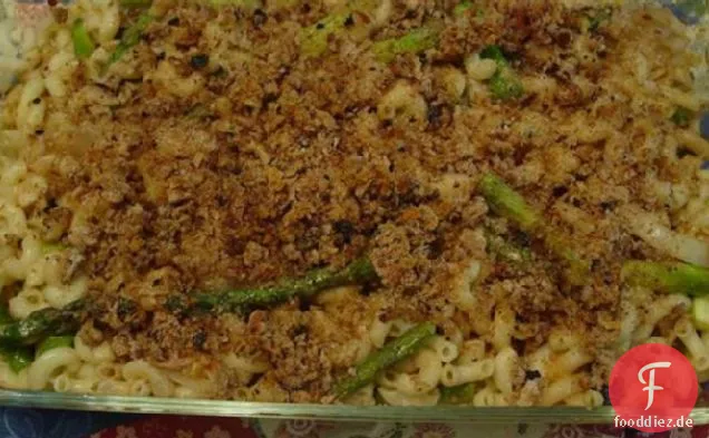 Rigatoni Al Forno (Gebackene Rigatoni) mit Geröstetem Spargel und On