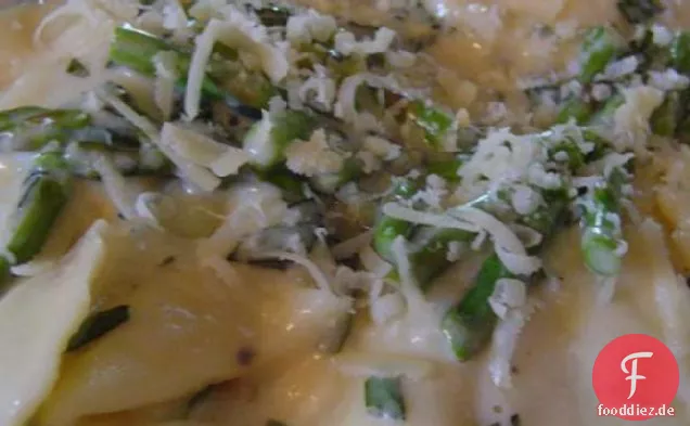 Ravioli Mit Spargel, Minze & Mascarpone