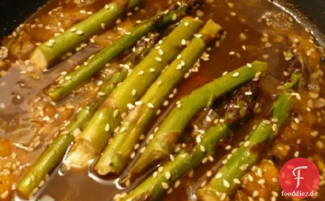 Orange-Ingwer-Sesam-Spargel