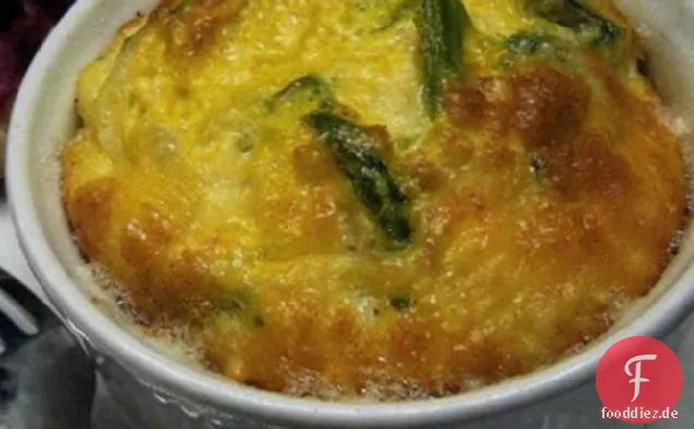 Fettarmer Käse und Spargelsoufflé