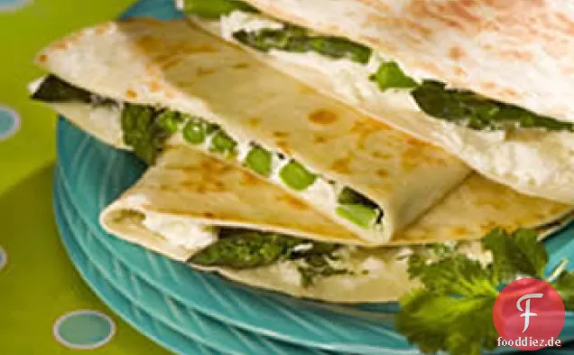 Spargel-und Ziegenkäse-Quesadillas