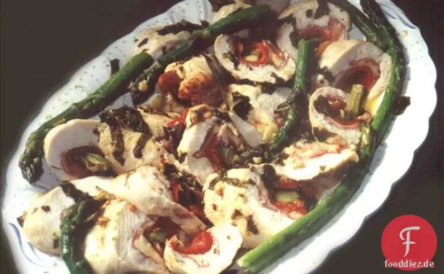 Honig-Limetten-Spargel mit Ziegenkäse