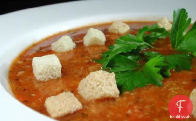 Einfache einfache Chesapeake Bay Rosy Krabbensuppe vom Bauernhof